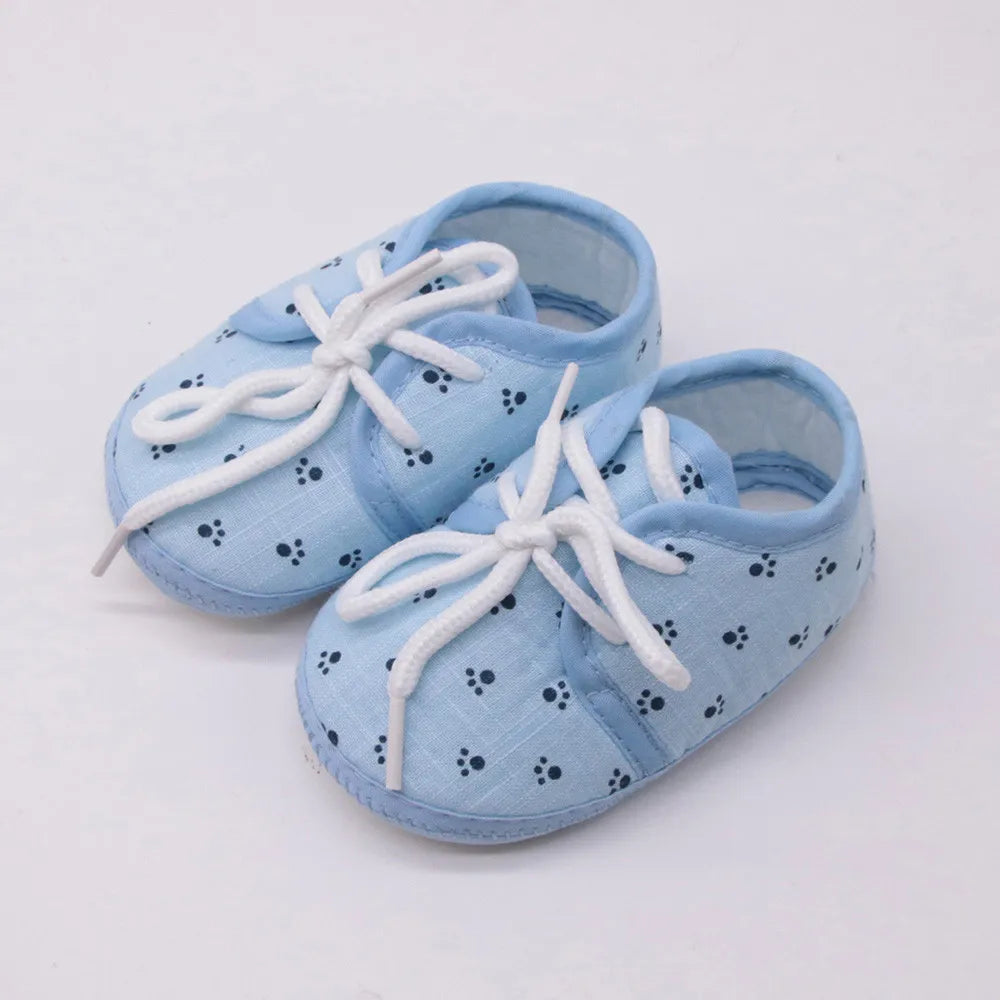 2020 Summer Newborn Shoes Baby Girls Shoes Letter Footprint Plaid Anti-Slip Footwear Crib Shoes Baby Boy Small Toddler Shoes