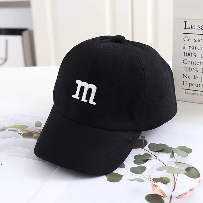 Children'S Kids Baseball Cap for Girl Boy Spring Summer Baby Sun Hat M Letter Embroidered Toddler Peaked Caps Кепка 아기모자