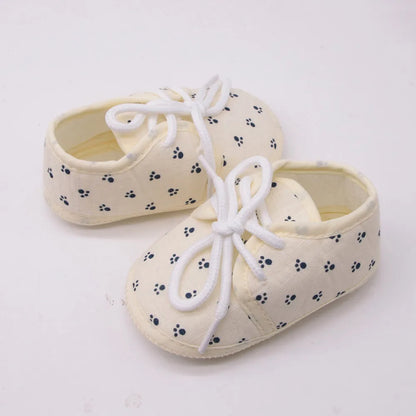 2020 Summer Newborn Shoes Baby Girls Shoes Letter Footprint Plaid Anti-Slip Footwear Crib Shoes Baby Boy Small Toddler Shoes