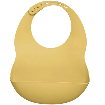 Dropshipping Centre Baby Bib Adjustable Feeding Solid Food Waterproof Saliva Newborn Soft Edible Silicone Saliva Towel