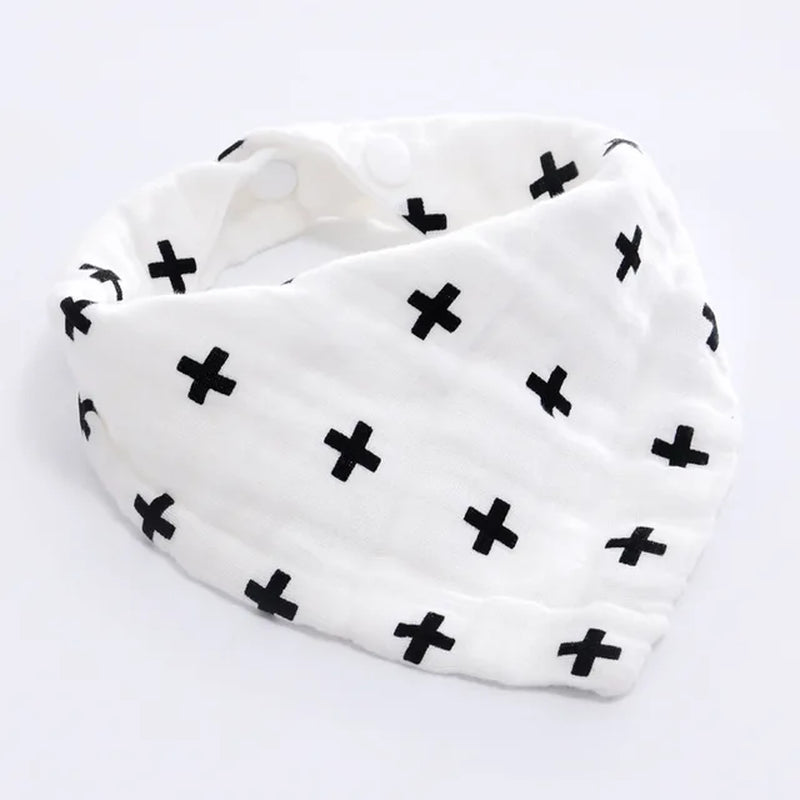 5Pcs/Lot Musiln Cotton Baby Bibs 4 Layers Girls Boys Babador Bandana Bibs Bebe Triangle Feeding Burp Cloth Bebe Collar Scarf