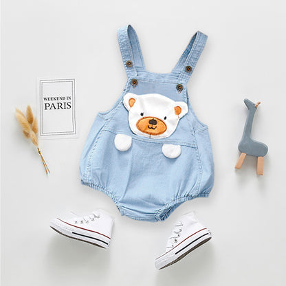 Kids Baby Jumper Boys Girls Clothes Pants Denim Shorts Jeans Overalls Toddler Infant Jumpsuits Newborn Clothing Trousers