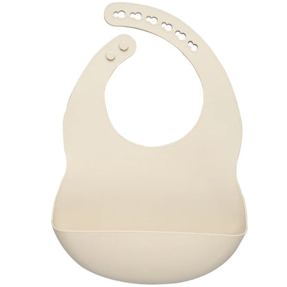 Dropshipping Centre Baby Bib Adjustable Feeding Solid Food Waterproof Saliva Newborn Soft Edible Silicone Saliva Towel